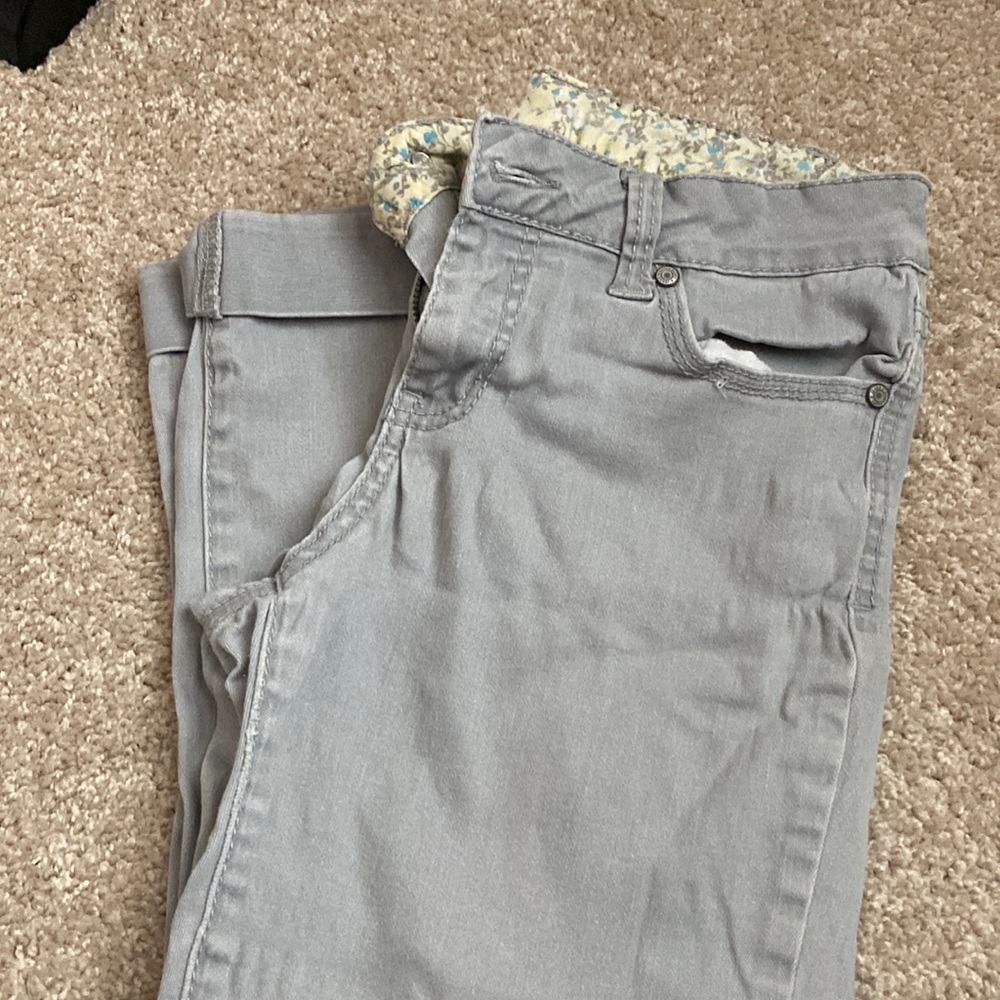 Gray Denim Capris